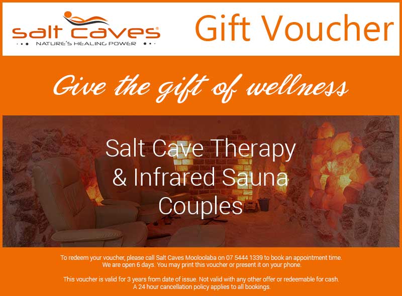 Salt Cave Therapy And Infrared Sauna T Voucher 2 People Salt Caves Mooloolaba